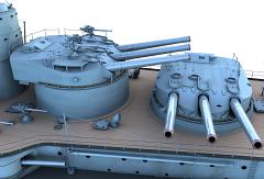 CK7-Partial Ship-Bow-Starboard-Turrets I and II